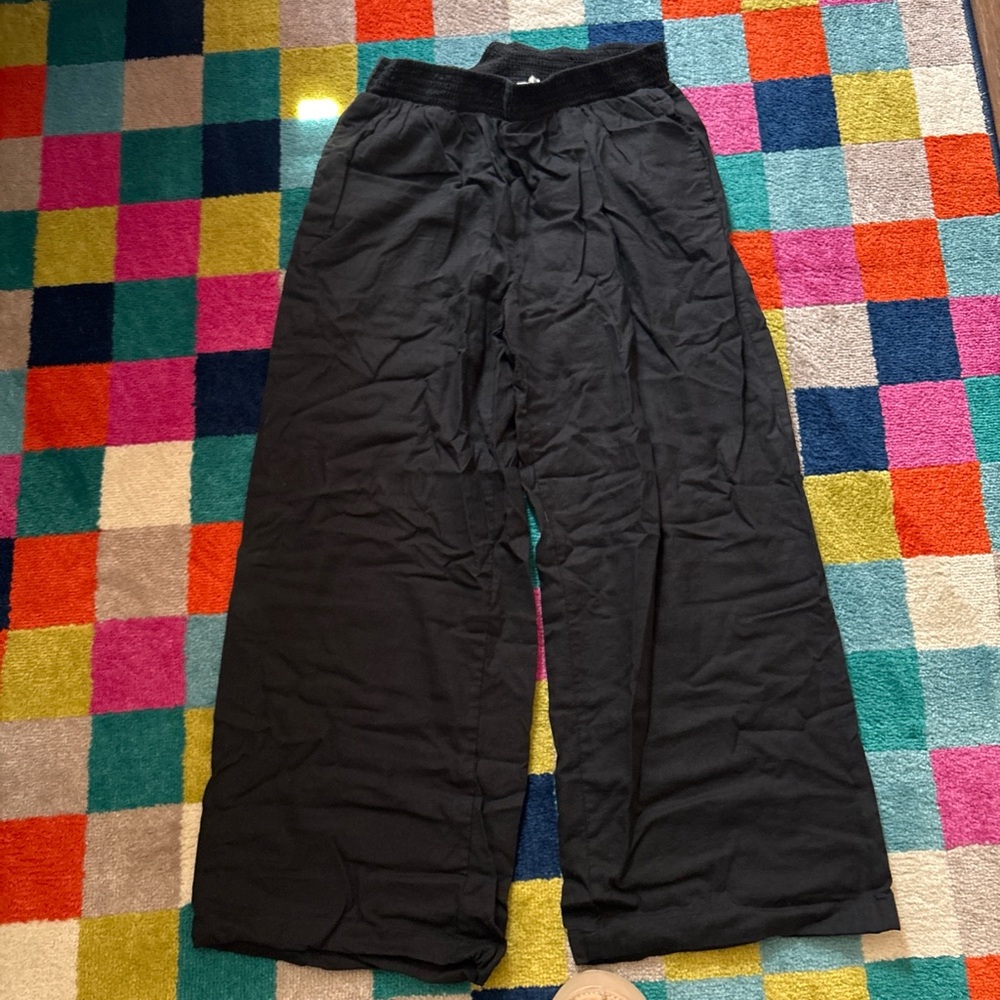 Aerie Black Wide-Leg Sweatpants for woman